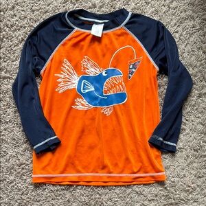 Gymboree Orange and Blue Rashguard Swim Shirt